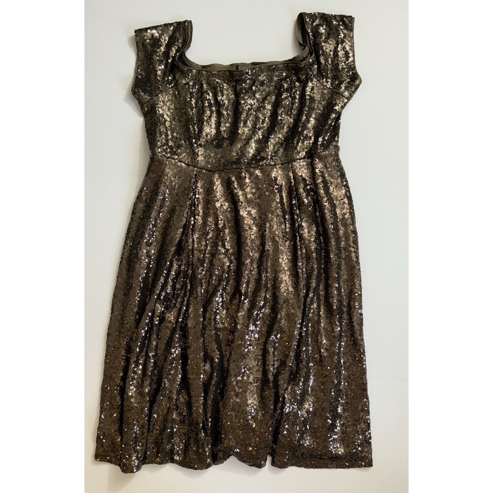 torrid Bronze Sequin Long Sleeve Dress